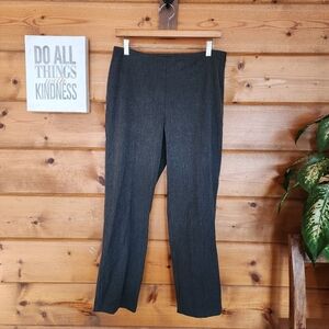 Talbots Classic Side Zip Gray High Rise Straight Trouser Pants Petite Sz 10 X27"